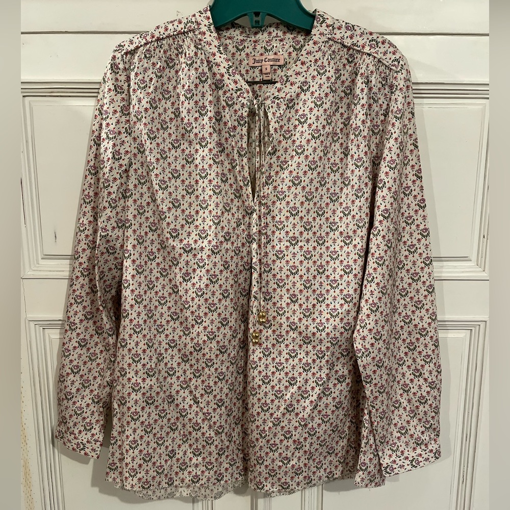Juicy Couture Floral Long Sleeve Shirt (Size S) (Multicolor)